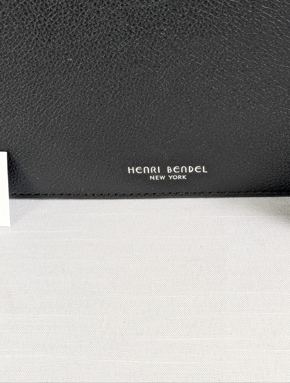 Henri Bendel Black Leather Handbag with Top Handle - Picture 2 of 9